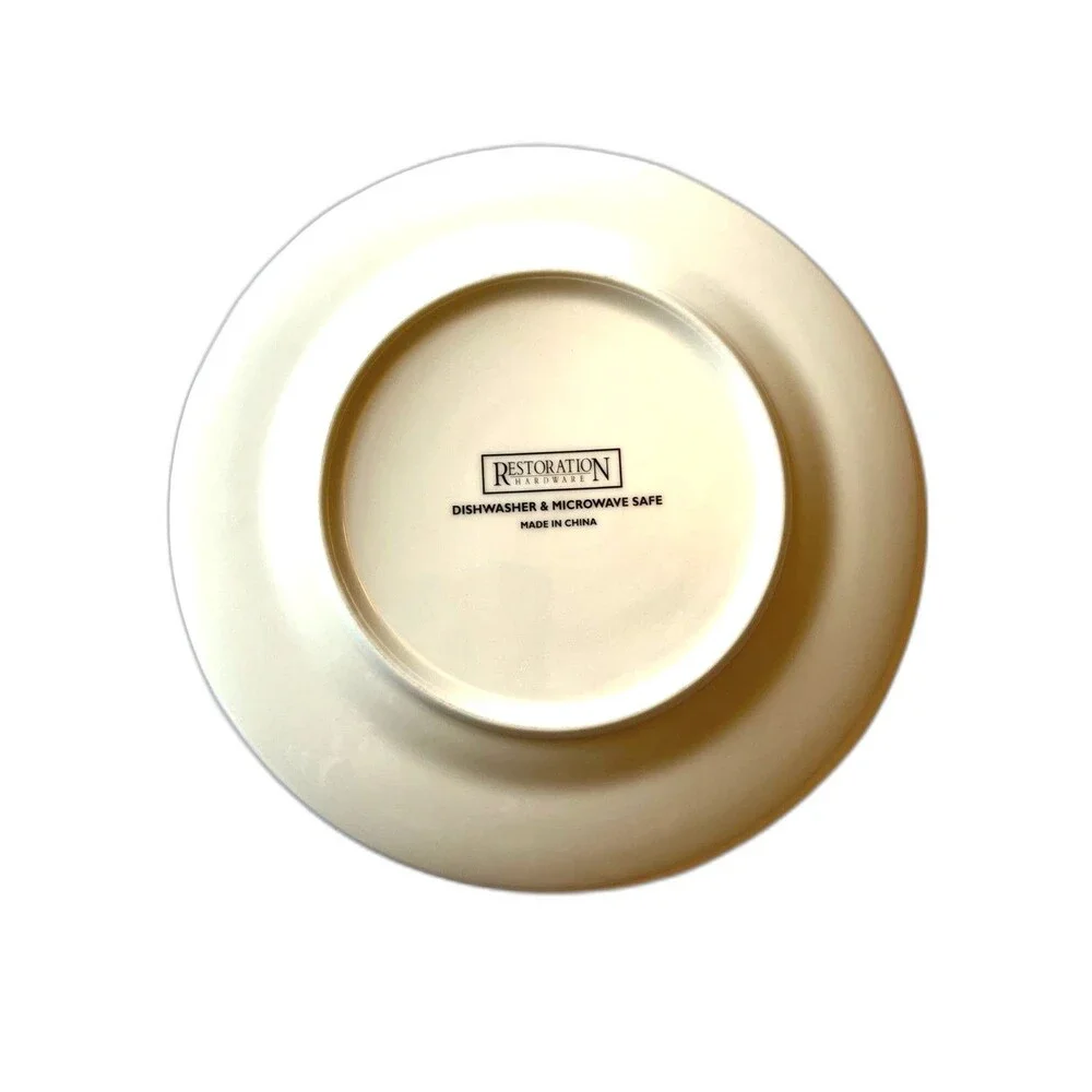 Restoration Hardware Set of 4 Plates CHEESE THEME Lunch Salad Dessert 7 3/4 “